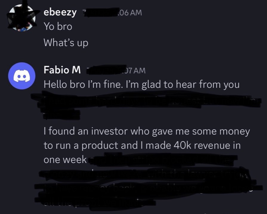 Student DM: $40K revenue in one week